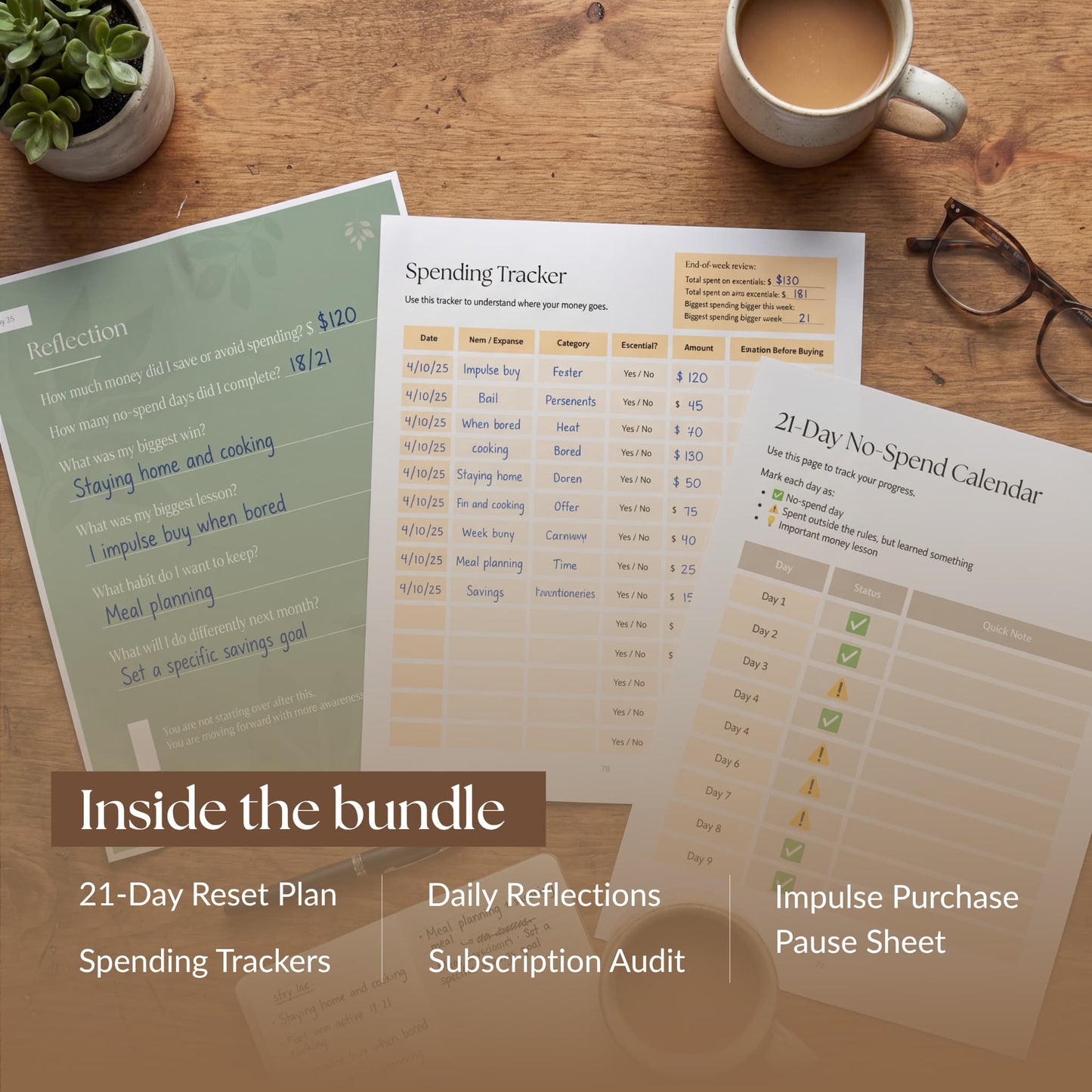 The 21-Day No-Spend Reset - Complete Bundle